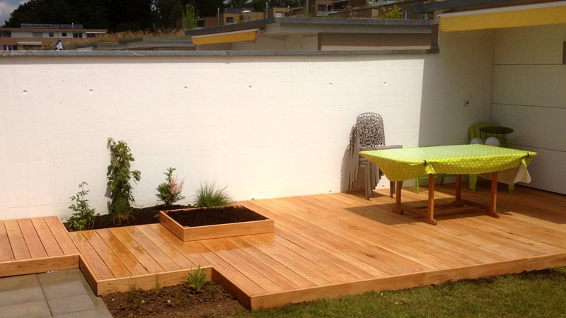 Terrasse en chêne, Attalens